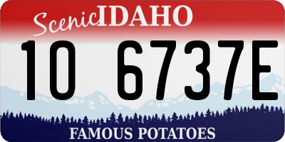 ID license plate 1O6737E