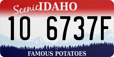 ID license plate 1O6737F