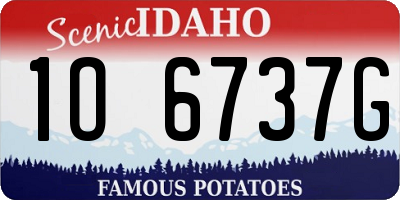 ID license plate 1O6737G