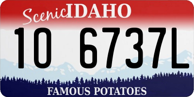 ID license plate 1O6737L