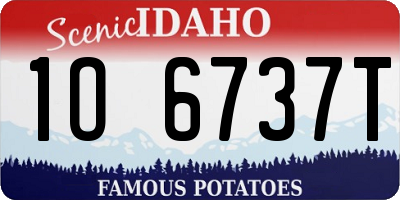 ID license plate 1O6737T