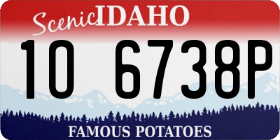 ID license plate 1O6738P