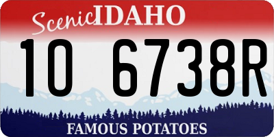 ID license plate 1O6738R