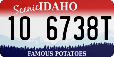 ID license plate 1O6738T