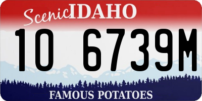 ID license plate 1O6739M