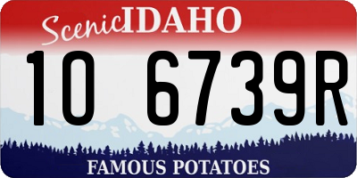 ID license plate 1O6739R