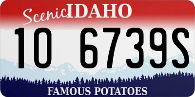 ID license plate 1O6739S