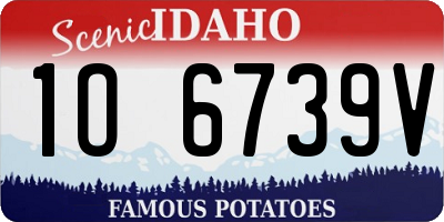 ID license plate 1O6739V