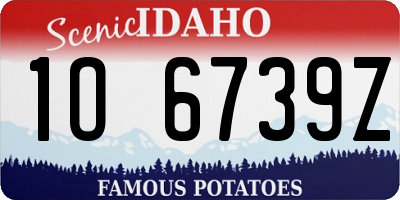 ID license plate 1O6739Z
