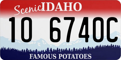 ID license plate 1O6740C