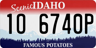ID license plate 1O6740P