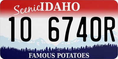 ID license plate 1O6740R
