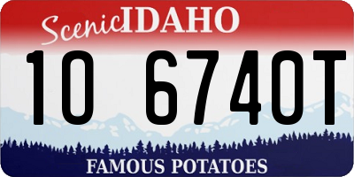 ID license plate 1O6740T