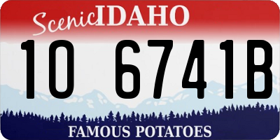 ID license plate 1O6741B