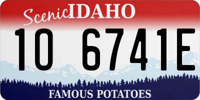 ID license plate 1O6741E