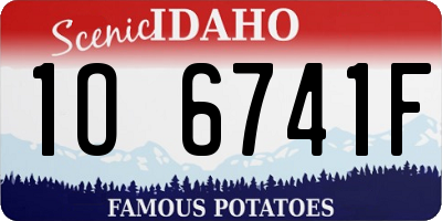 ID license plate 1O6741F