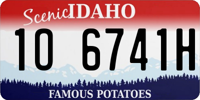 ID license plate 1O6741H