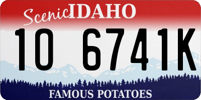 ID license plate 1O6741K