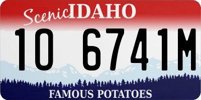 ID license plate 1O6741M