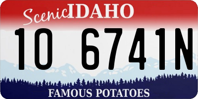 ID license plate 1O6741N