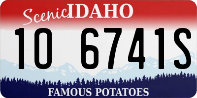ID license plate 1O6741S