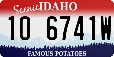 ID license plate 1O6741W