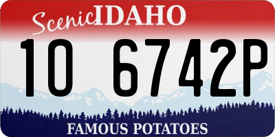 ID license plate 1O6742P