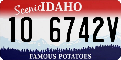 ID license plate 1O6742V