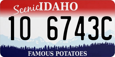 ID license plate 1O6743C