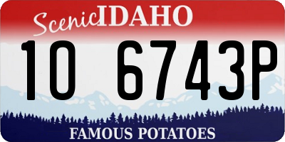 ID license plate 1O6743P