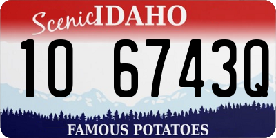 ID license plate 1O6743Q