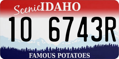ID license plate 1O6743R