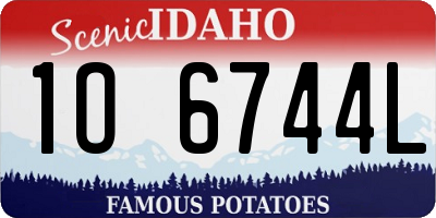 ID license plate 1O6744L