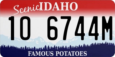 ID license plate 1O6744M