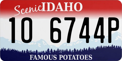 ID license plate 1O6744P