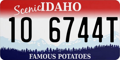 ID license plate 1O6744T