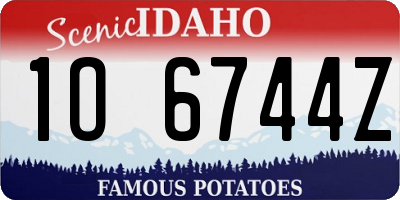 ID license plate 1O6744Z