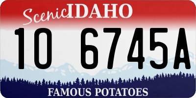 ID license plate 1O6745A