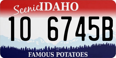 ID license plate 1O6745B