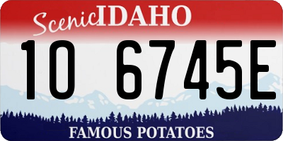 ID license plate 1O6745E