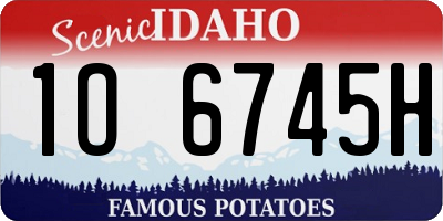 ID license plate 1O6745H