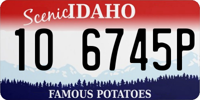 ID license plate 1O6745P