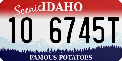 ID license plate 1O6745T