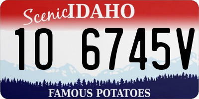 ID license plate 1O6745V