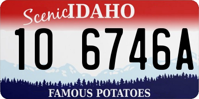 ID license plate 1O6746A