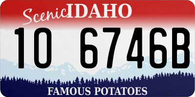 ID license plate 1O6746B