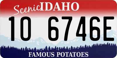 ID license plate 1O6746E