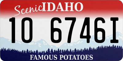 ID license plate 1O6746I