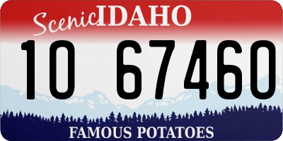 ID license plate 1O6746O
