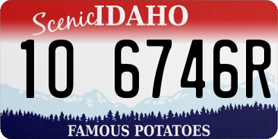 ID license plate 1O6746R